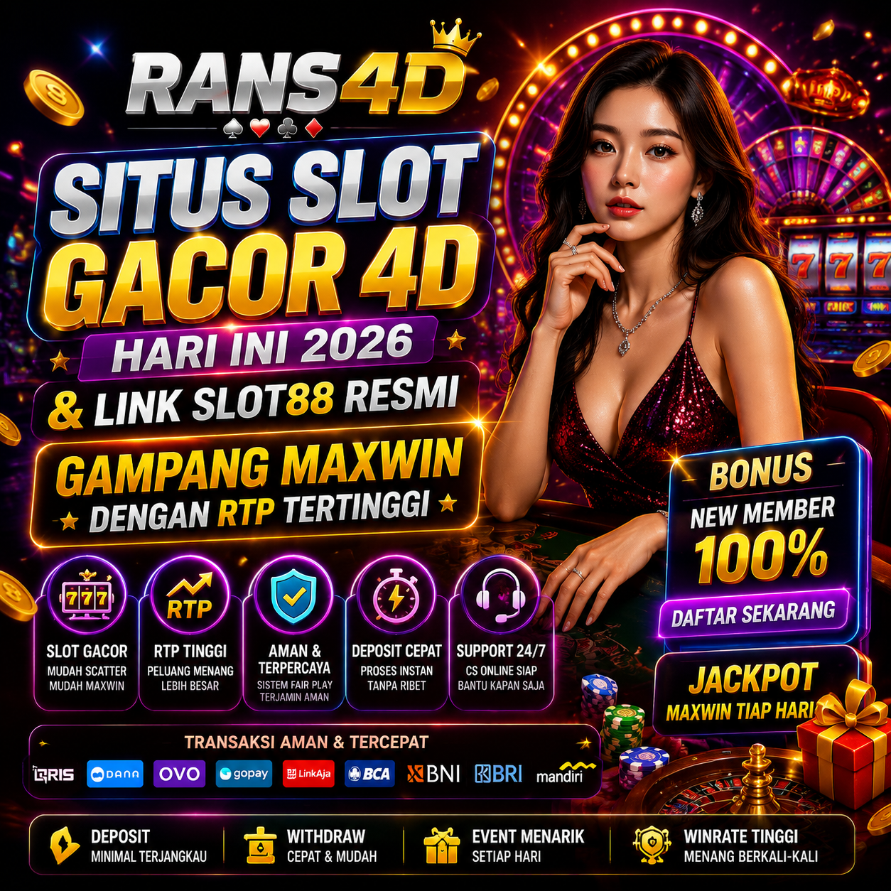 Situs Slot Gacor 4D Hari Ini 2026 & Link Slot88 Resmi Gampang Maxwin Dengan RTP Tertinggi