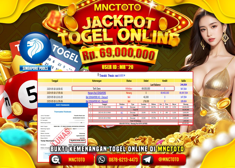 MNCTOTO SELAMAT KEPADA USER ID HU***  TELAH WEDE TOTAL Rp.69.000.000.,- LUNAS