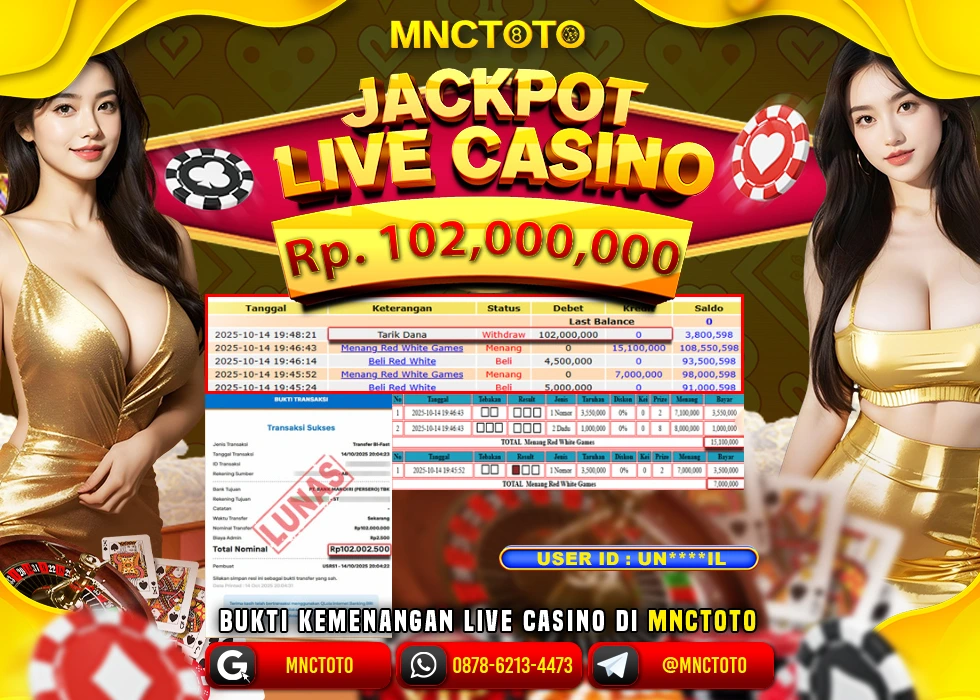 MNCTOTO JAKCPOT LIVE GAMES RED WHITE Rp.102.000.000,- LUNAS