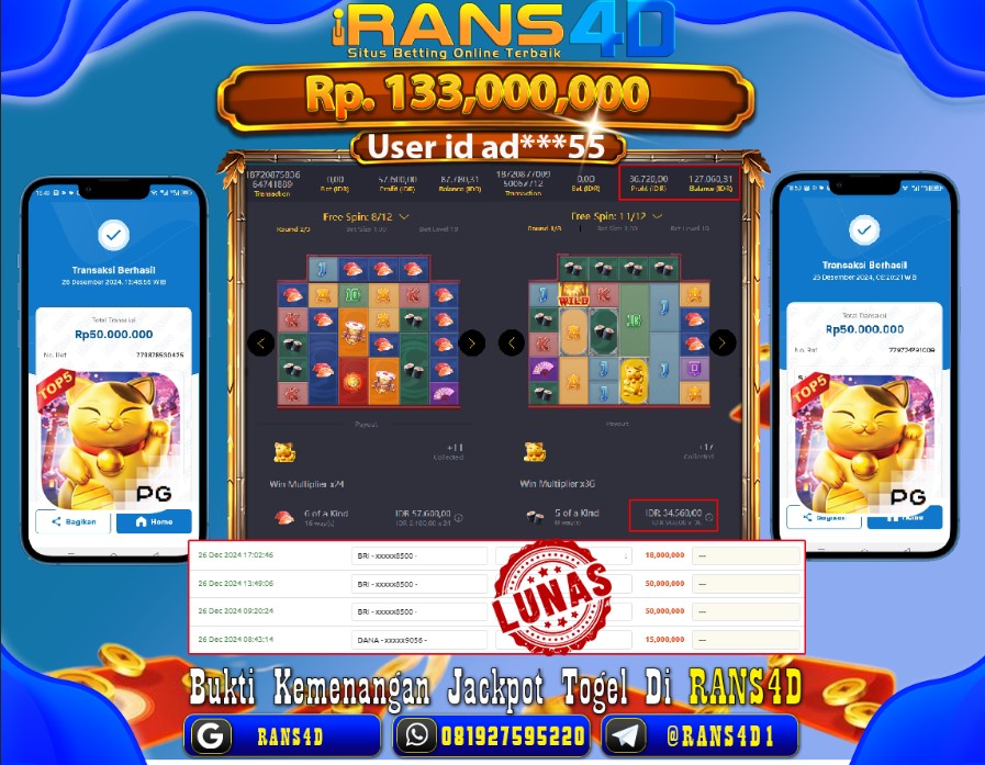 RANS4D SELAMAT JACKPOT SLOT LUCKY NEKO  WEDE 133JUTA LUNAS